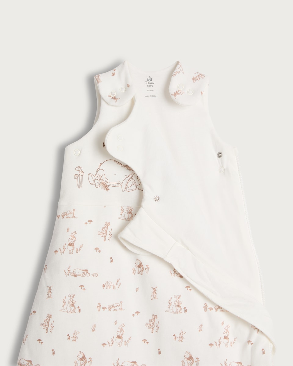 image 1 of Disney Winnie the Pooh Pure Cotton 2.5 Tog Sleeping Bag in White