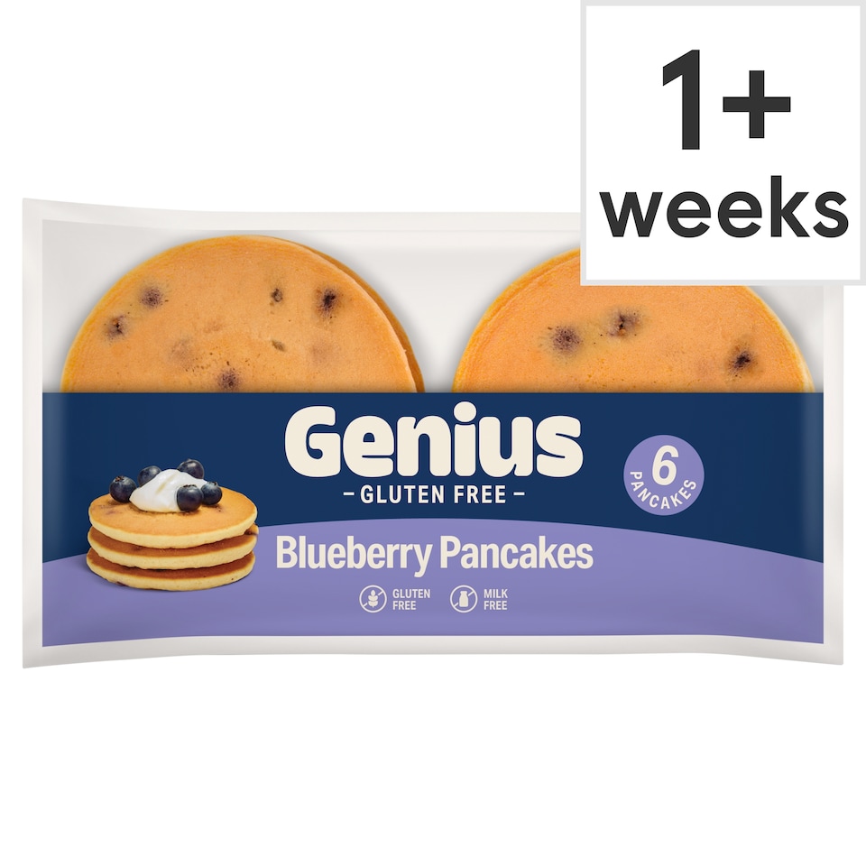 Genius Deliciously Gluten Free Blueberry Pancakes 6 pack