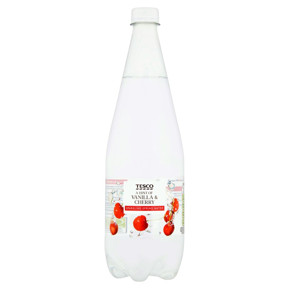 Tesco A Hint Of Vanilla & Cherry Sparkling Water 1L
