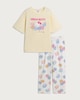 image 4 of Hello Kitty Pure Cotton Pyjama Set in Multi Yellow