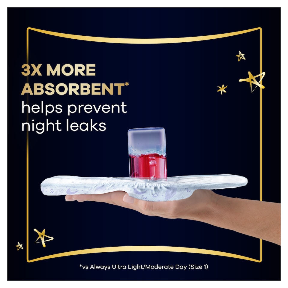 image 1 of Always Ultimate Night Max Size 6 Protection 7 Sanitary Pads