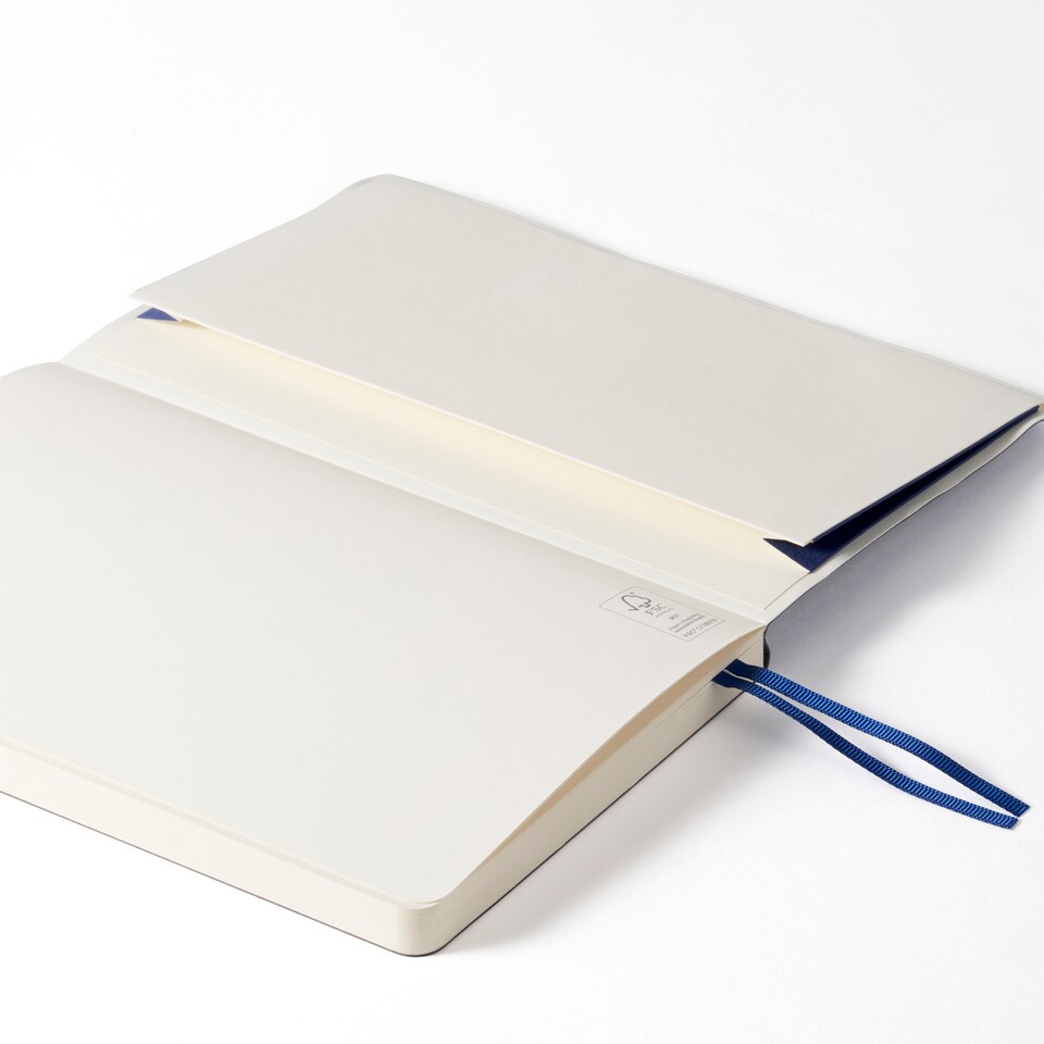 image 1 of Paperchase Agenzio Medium Midnight Ruled Notebook 