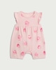 image 1 of F&F Baby Pure Cotton Cake Romper in Pink