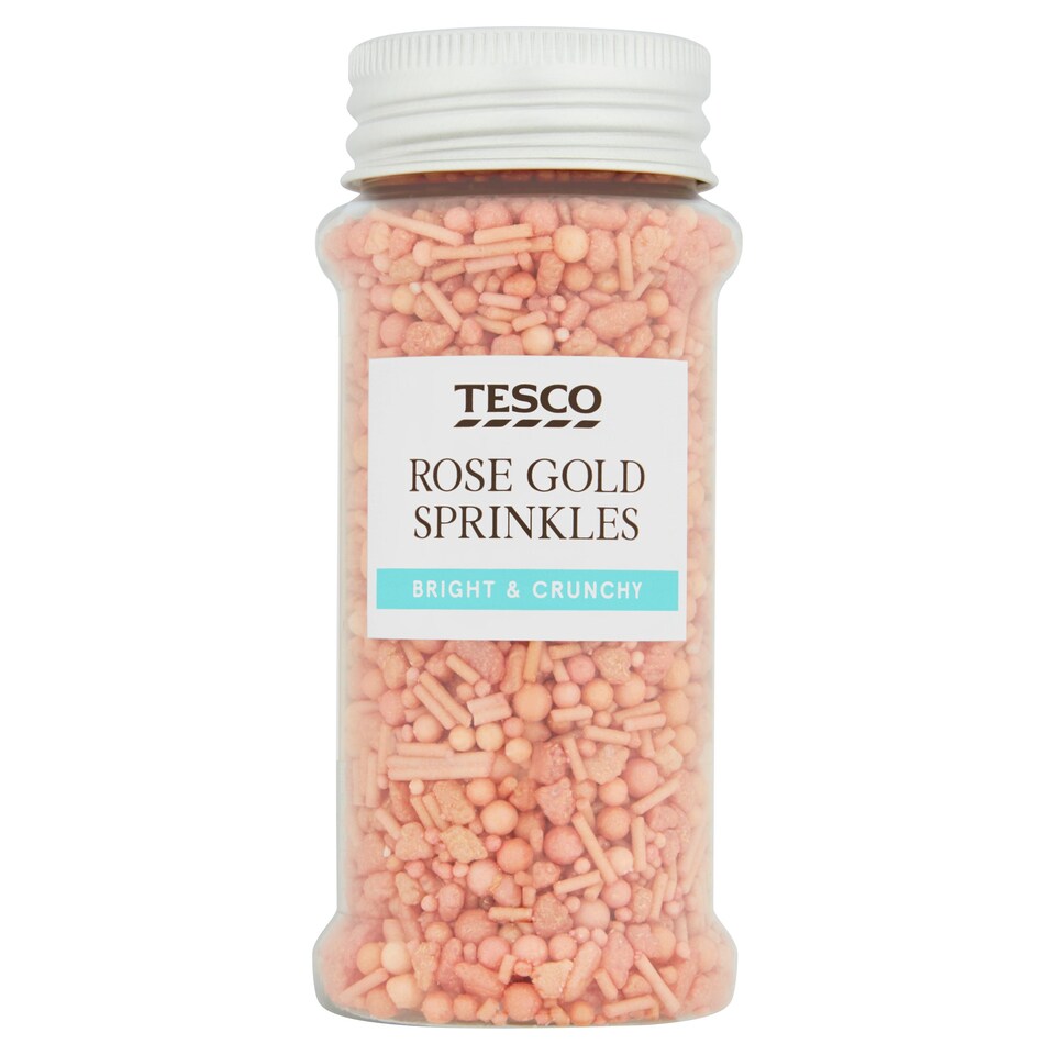 Tesco Rose Gold Sprinkles 80G Tesco Groceries