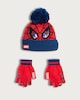 image 1 of Disney Spider-Man 2-Piece Knitted Beanie Hat and Gloves Set in Multi