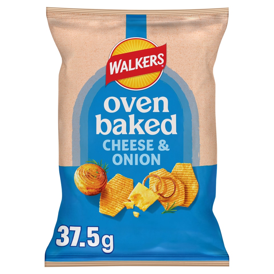 image 1 of Walkers Baked Cheese & Onion Grab Bag Crisps 37.5g