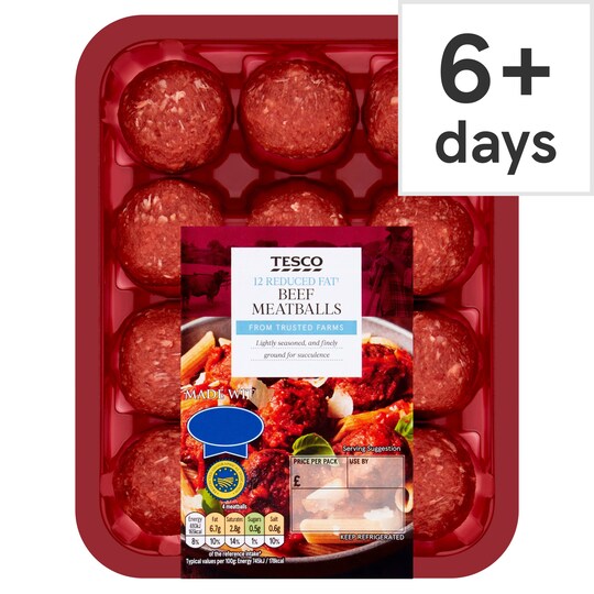 Tesco Reduced Fat Meatballs 336g Tesco Groceries