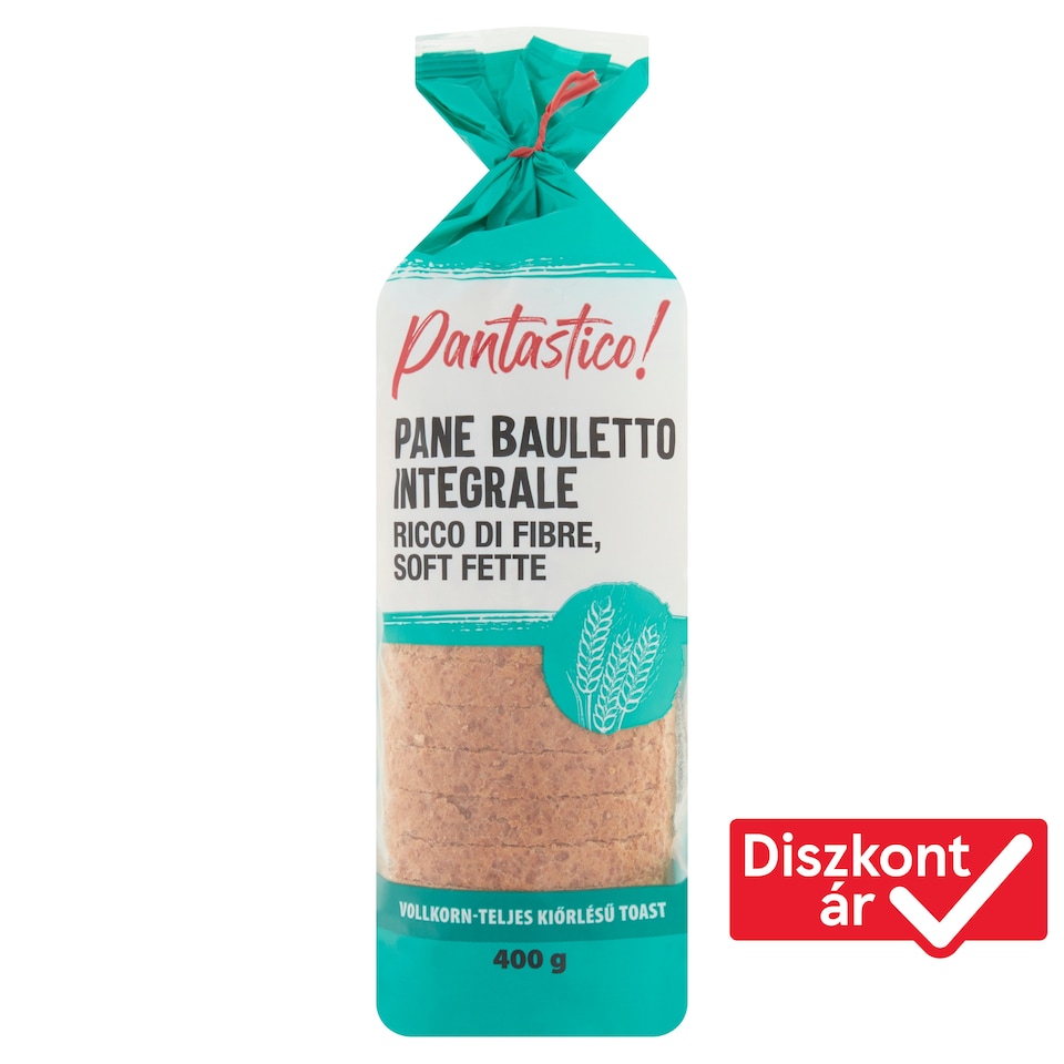 Pantastico! teljes kiőrlésű Vollkorn toast szeletek napraforgóolajjal 400 g