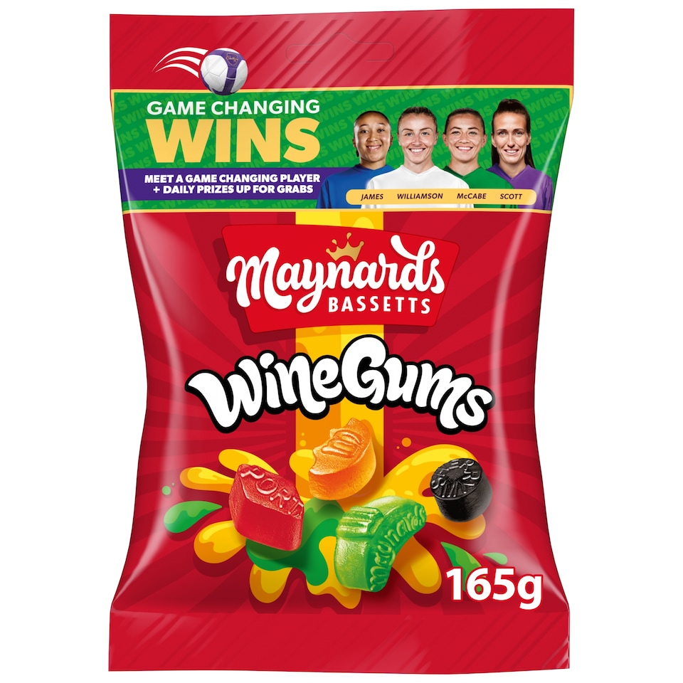 Maynards Bassetts Wine Gums Sweets Bag 165g
