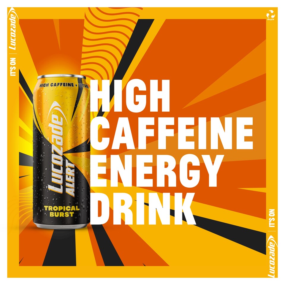image 1 of Lucozade Alert Energy Drink Tropical Burst 500ml