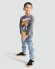 image 2 of Hot Wheels Wheelie Spooky Slogan Pure Cotton Top in Grey
