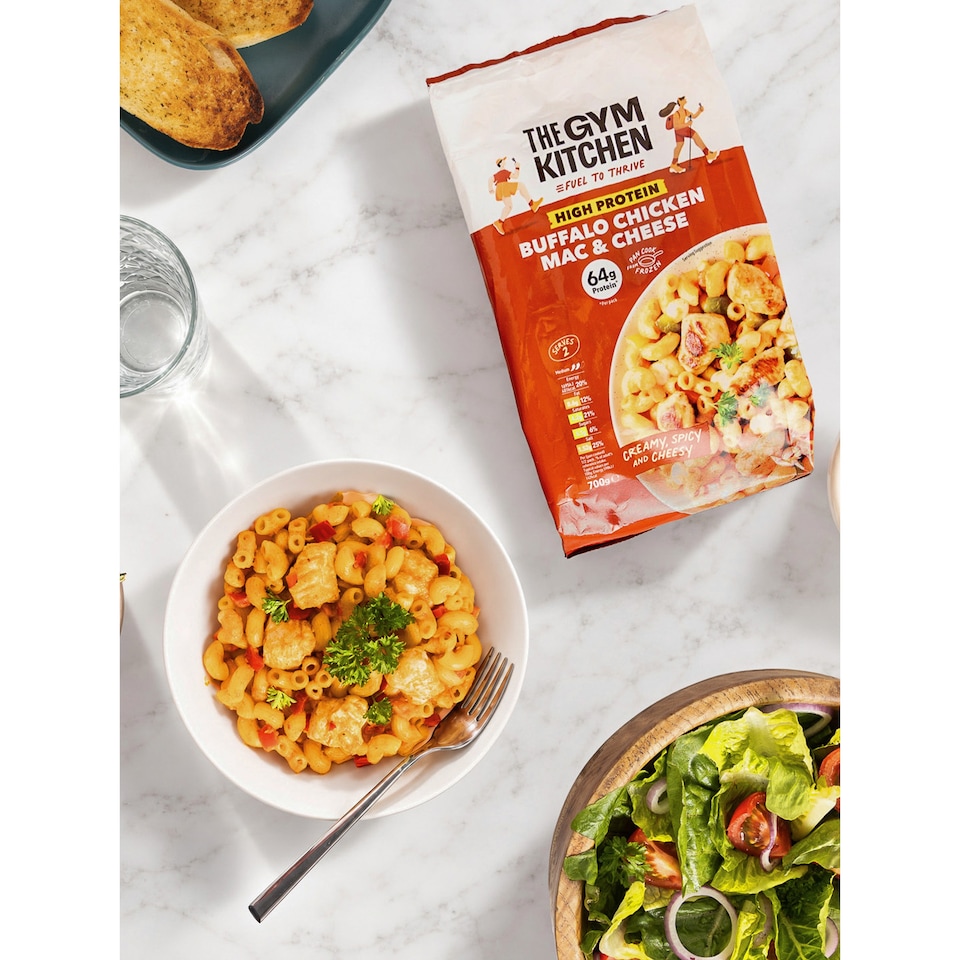 image 1 of THE GYM KITCHEN High Protein Buffalo Chicken Mac & Cheese 700g