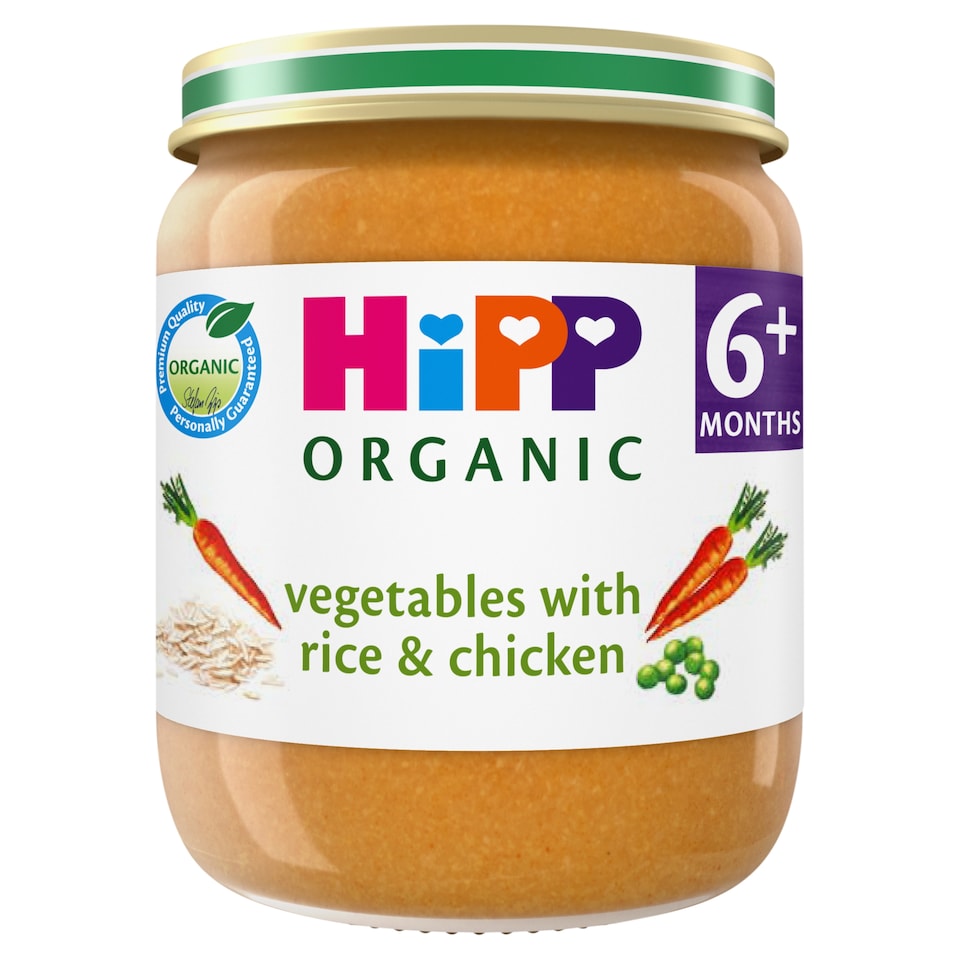 image 1 of HiPP Organic Vegetables with Rice & Chicken Baby Food 6+ Months 125g