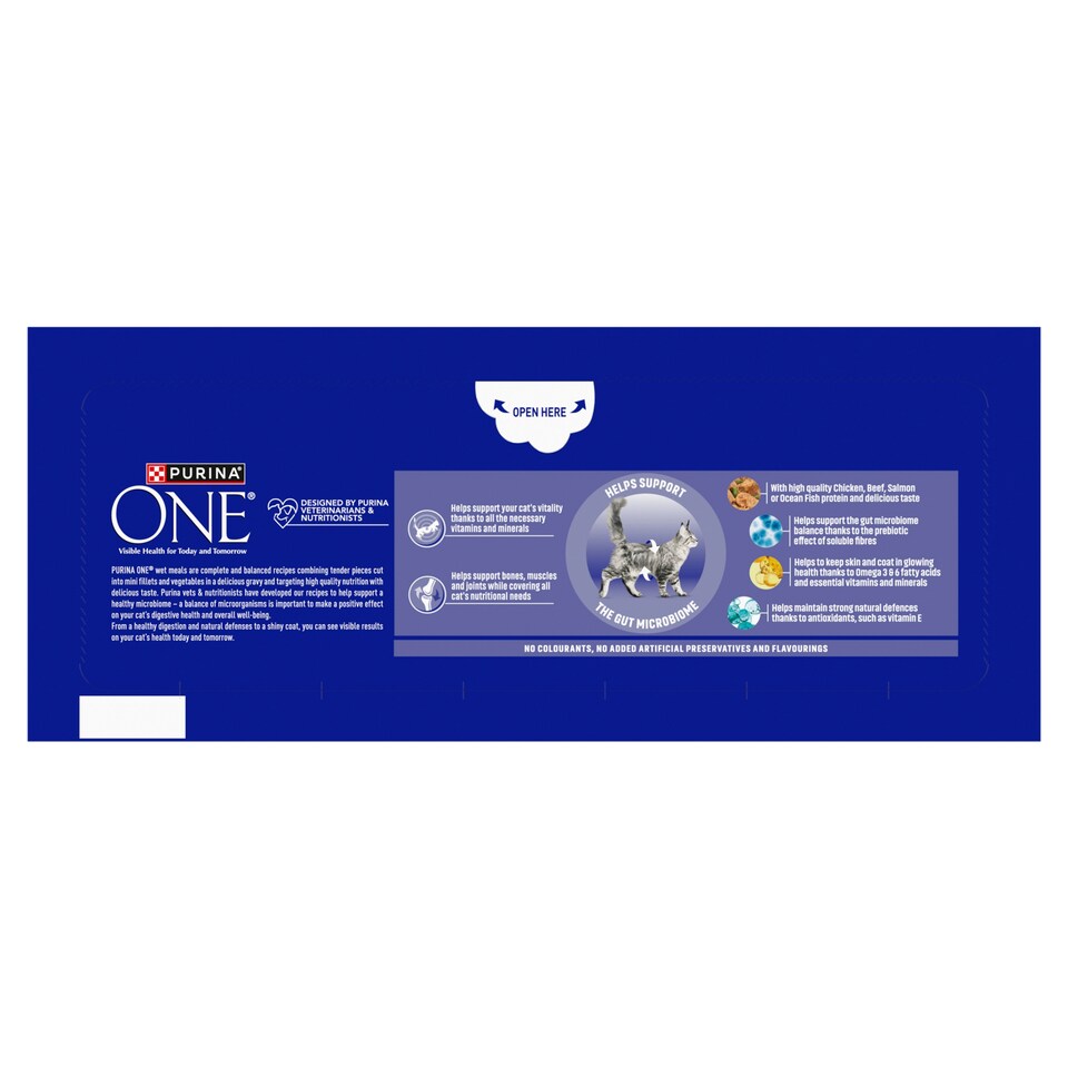 image 1 of Purina One Senior 7+ Mini Fillets Mixed Selection Wet Cat Food 40x85g