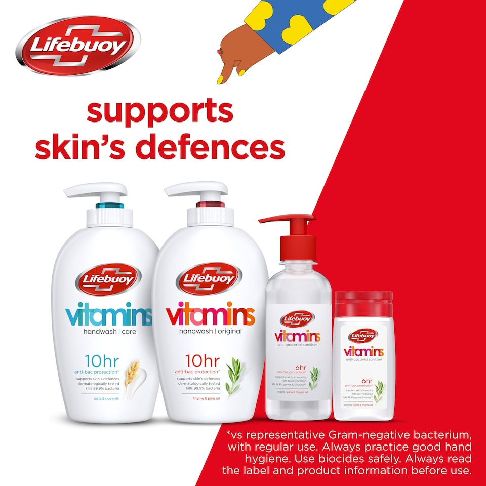 image 1 of Lifebuoy 6h Protection Antibacterial Hand Sanitiser Gel 250ml