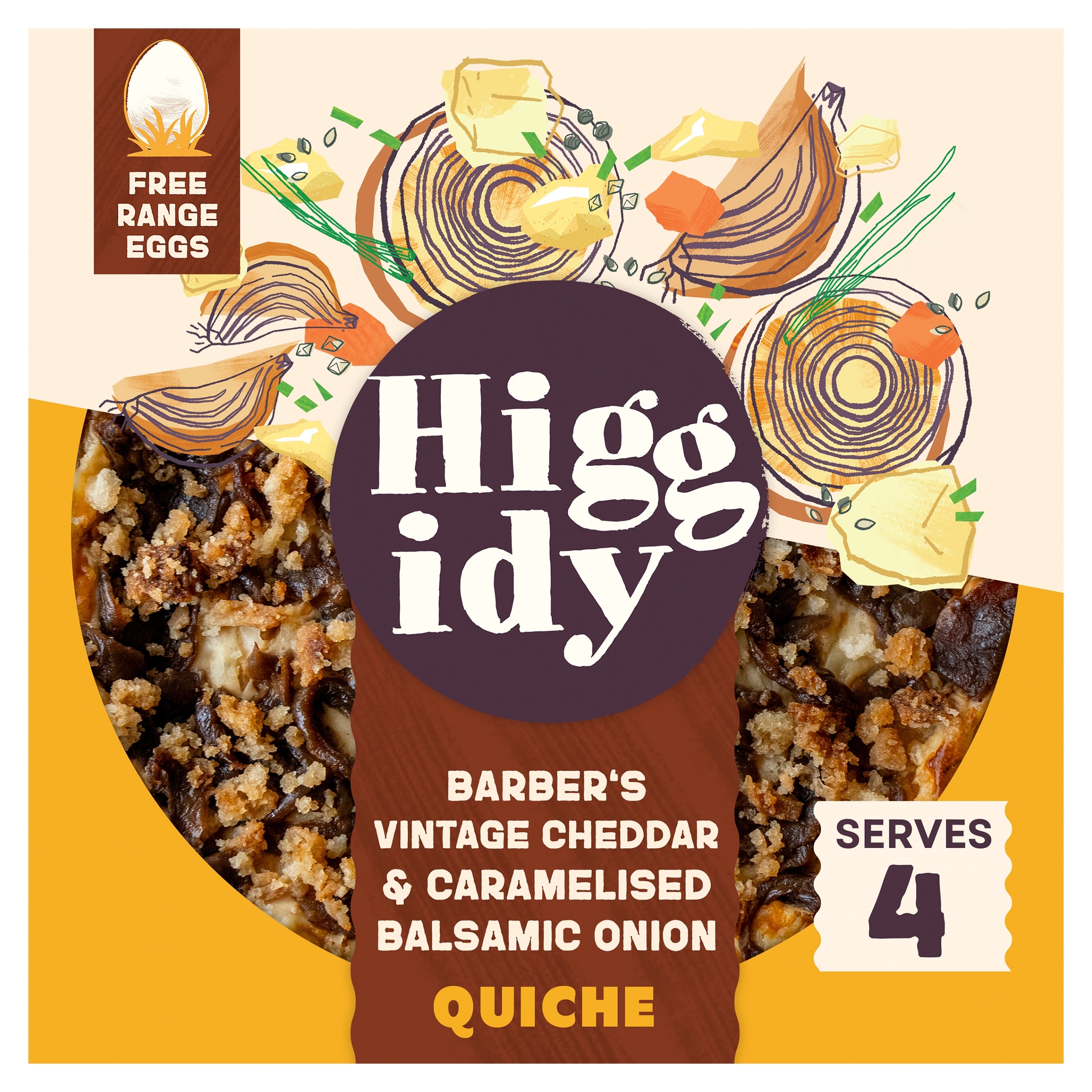 Higgidy Barber’s Vintage Cheddar & Caramelised Balsamic Onion Quiche 400g