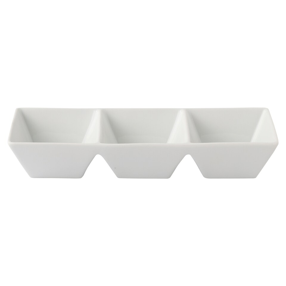 F&F Home fehér 3 részes porcelán kínálótál