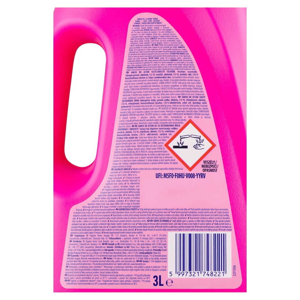 image 1 of Vanish Oxi Action Tekutý odstraňovač škvŕn 3 l
