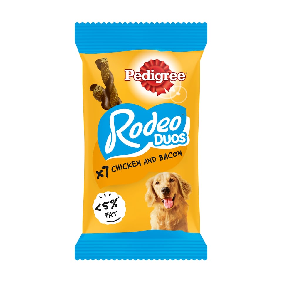 image 1 of Pedigree Rodeo Duos Adult Dog Treats Chicken & Bacon 123g