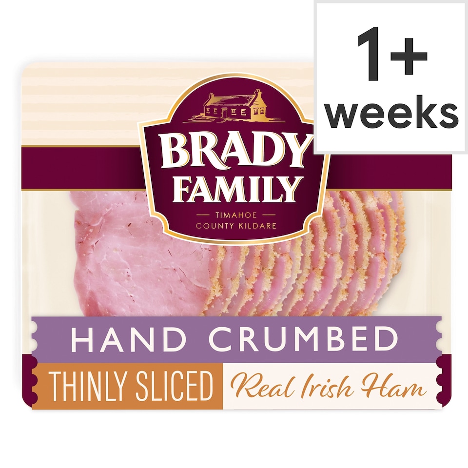 Brady Family Hand Crumbed Thinly Sliced 14 Irish Ham 120G