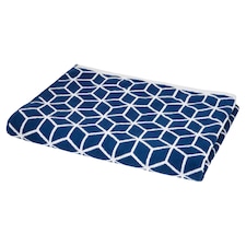 F&F Home Navy Diamond Geo Bath Sheet Towel