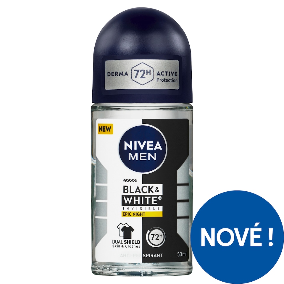 Obrázek 1 pro produkt Nivea Black & White Invisible Epic Night Kuličkový antiperspirant 50ml