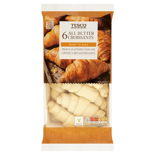 Tesco 6 All Butter Croissant 270G Tesco Groceries