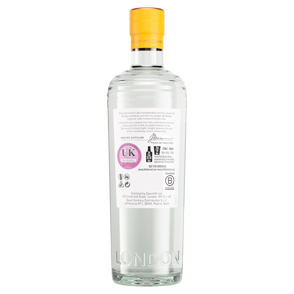 image 1 of Sipsmith Lemon Drizzle Gin 70cl