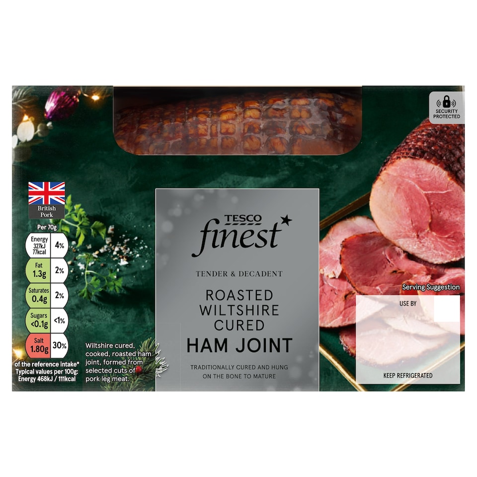 Tesco Finest Roasted Wiltshire Cured Ham Joint 850g to 1150g