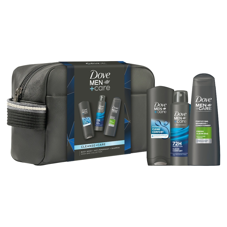 image 1 of Dove Men + Care Cleanse + Care Washbag Gift Set 
