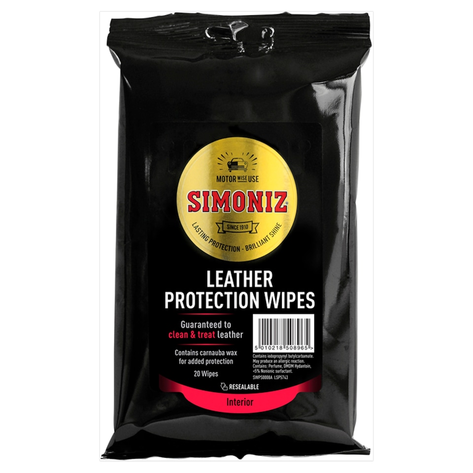 Simoniz Leather Wipes 20 Pack