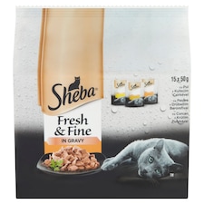 Sheba Fresh & Fine teljes értékű nedves eledel felnőtt macskáknak 15 x 50 g (750 g)