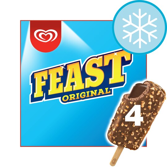 Feast Chocolate Ice Cream 4 X 90Ml Tesco Groceries