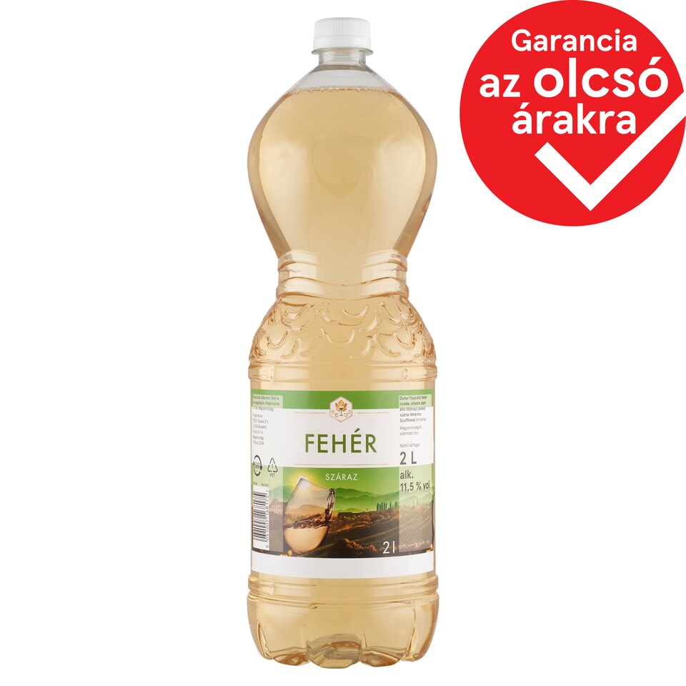 Duna-Tisza közi Fehér Cuvée száraz fehérbor 11,5% 2 l