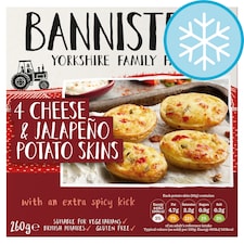 Bannisters Farm 4 Cheese &Jalapeno Potato Skins 260G