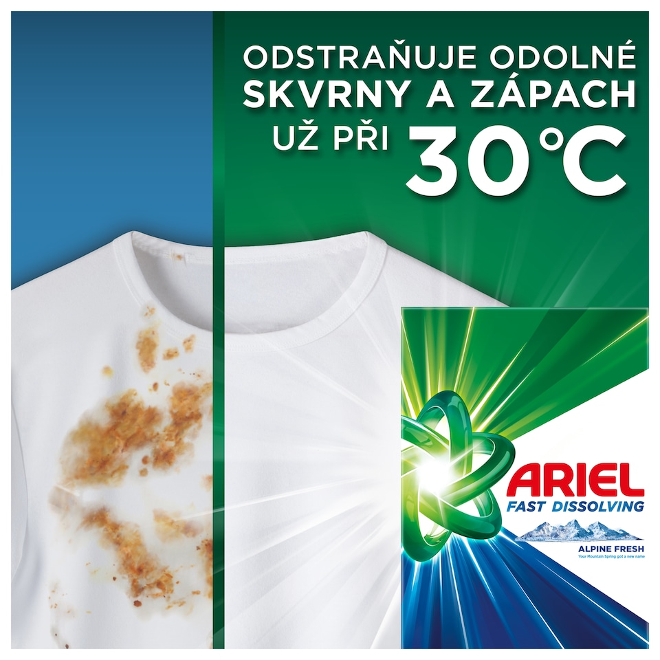 Obrázek 1 pro produkt Ariel Prací Prášek 4.4kg, 80 Praní, Alpine Fresh
