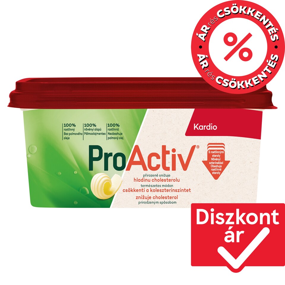 ProActiv Kardio koleszterinszint-csökkentő margarin 400 g  1. kép