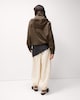 image 4 of The F&F Edit Checked Shower Resistant Hooded Jacket in Multi Brown