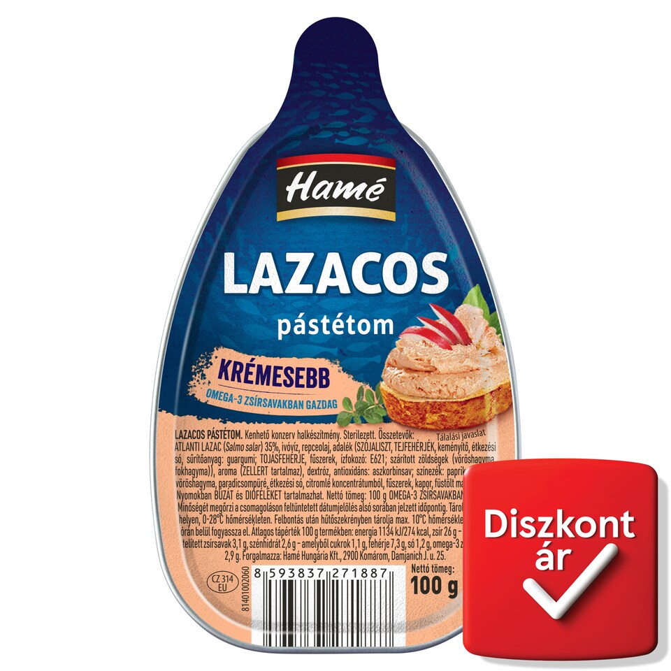 Hamé lazacos pástétom 100 g