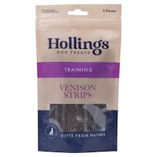 Hollings Training Dog Treats - Venison Strips 5 Pieces