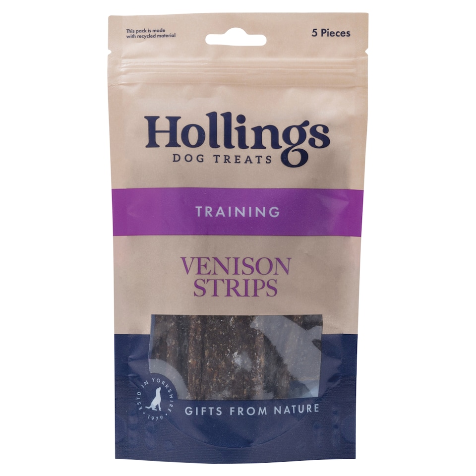 image 1 of Hollings Training Dog Treats - Venison Strips 5 Pieces