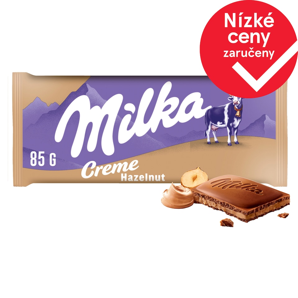 Milka čokoláda Hazelnut créme mléčná 85g