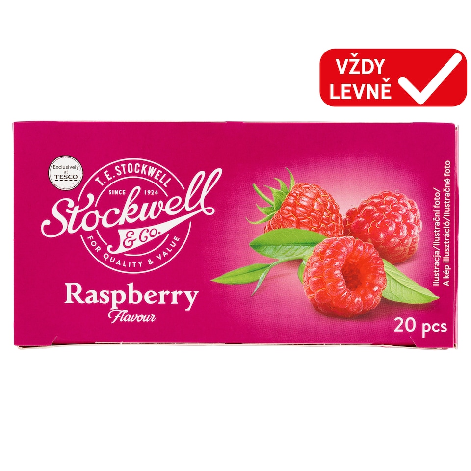Stockwell & Co. Bylinno-ovocný čaj s malinami 20 x 2g (40g)