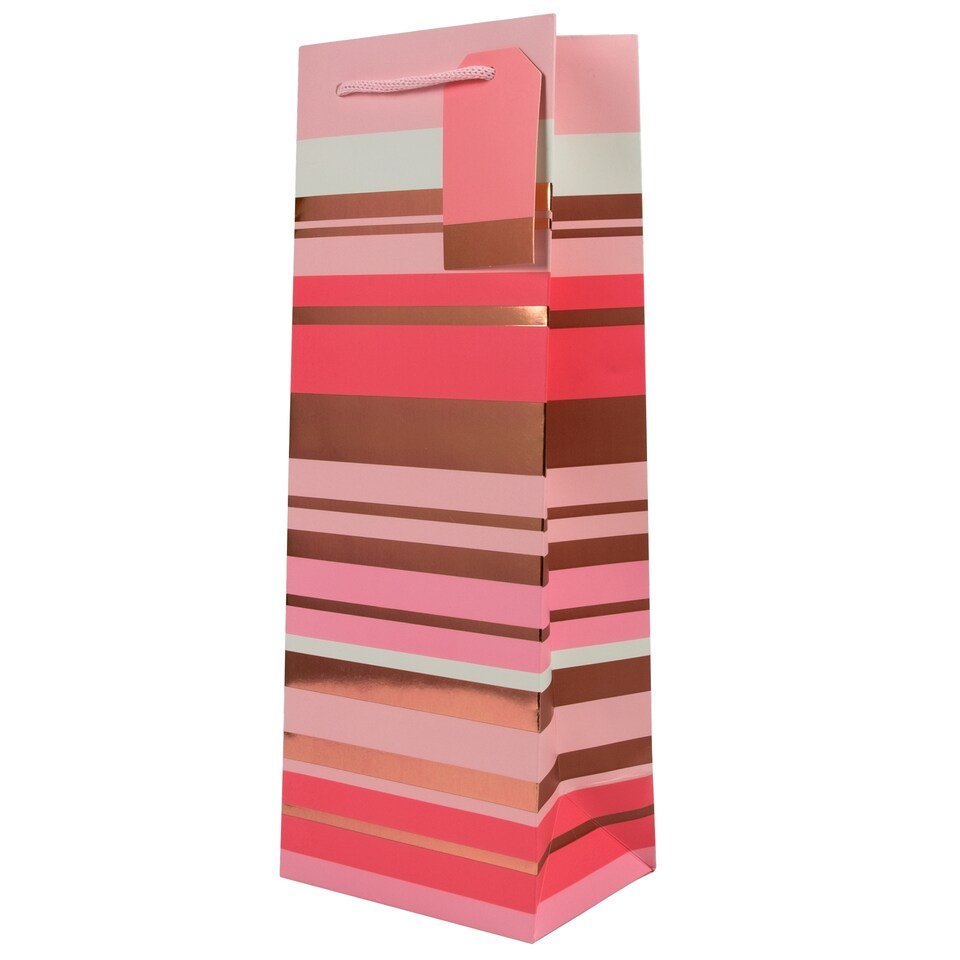 Tesco Rose Gold Stripe Bottle Bag