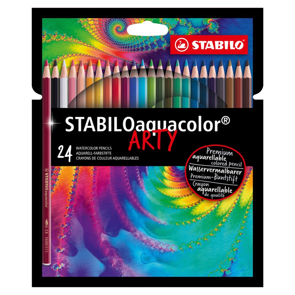 Stabilo Aquacolor akvarelové farbičky 24 ks