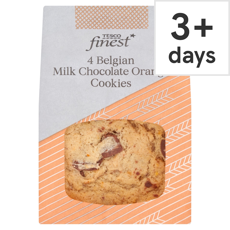 Tesco Finest Milk Chocolate Orange Cookies 4 Pack