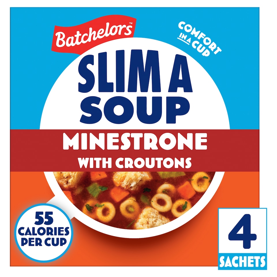 Batchelors Slim a Soup Minestrone with Croutons 4 Sachets 61g