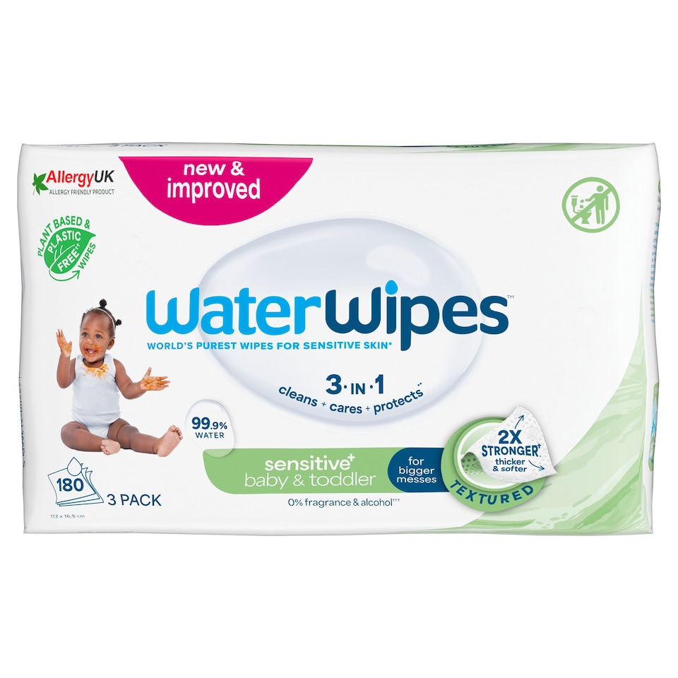 image 1 of WaterWipes Toddler & Baby Wipes 3pk (60 Wipes)