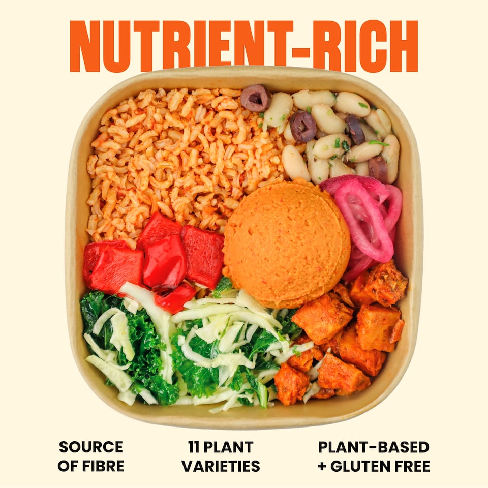image 1 of Pollen & Grace Superfood Red Pepper Houmous & Rice Salad Bowl 275g