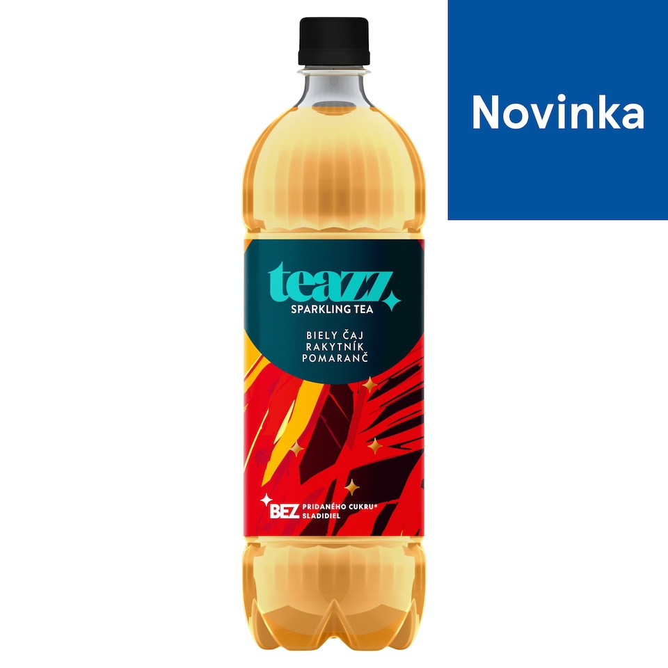 teazz Sparkling Tea biely čaj, rakytník, pomaranč 1 l